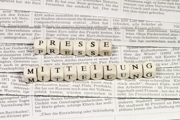 Obraz premium Pressemitteilung