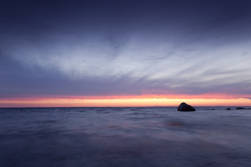 Twilight ocean scene
