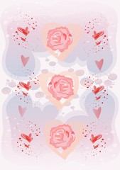 tło z sercami © klatki