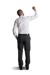 Writing businessman
