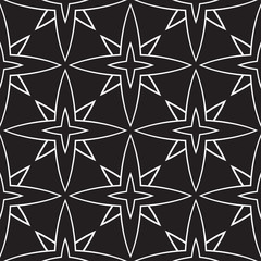 Black and white geometric seamless pattern