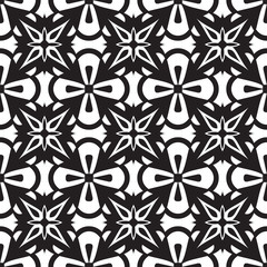 Black and white geometric seamless pattern