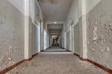 corridor of an abandoned building