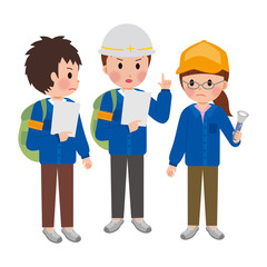 打ち合わせする人物