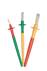 Children's brushes, with the limiter not to soil a hand