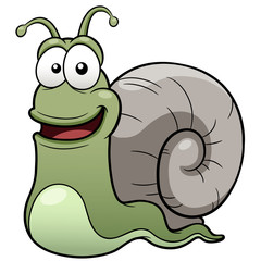 Vector illustration of snail cartoon © sararoom