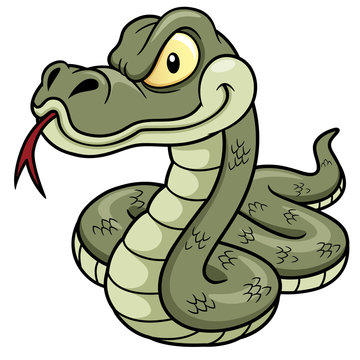 Vector Illustration of Cartoon Snake