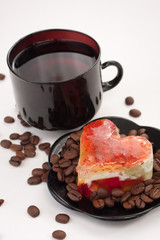 Photo of cute coffee cup with  cookies