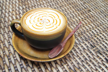 hot milk art coffee