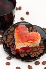 Photo of cute coffee cup with  cookies