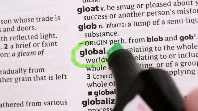 Global circled in green highlighter