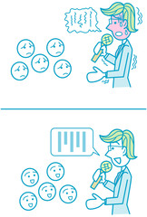 あがり症の男性