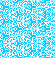 Floral pattern in light blue