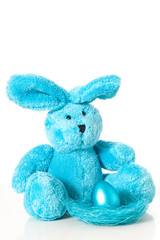 Blauer Osterhase