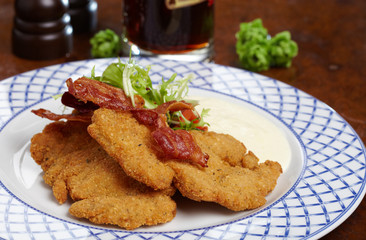 Schnitzel with salad