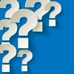 die Fragezeichen Papier Dunkelblau Ecke