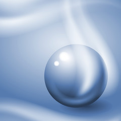 Metal ball in blue tone. Eps10 vector.