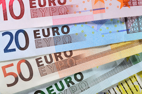 Euro money close up