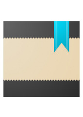 Vector textured background with blue bookmark