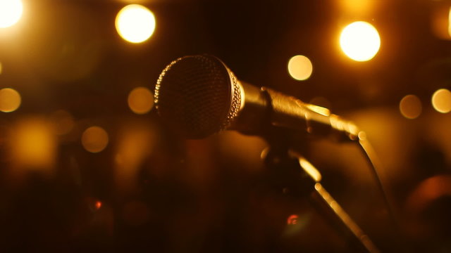Stage view of microphone. Shallow DOF.