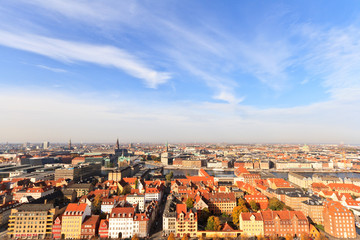 Naklejka na ściany i meble Rooftop view of Copenhagen