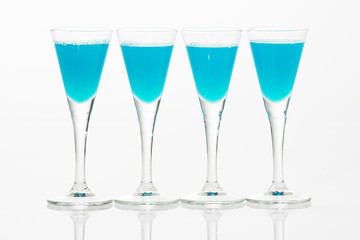 Party Shots with blue curacao