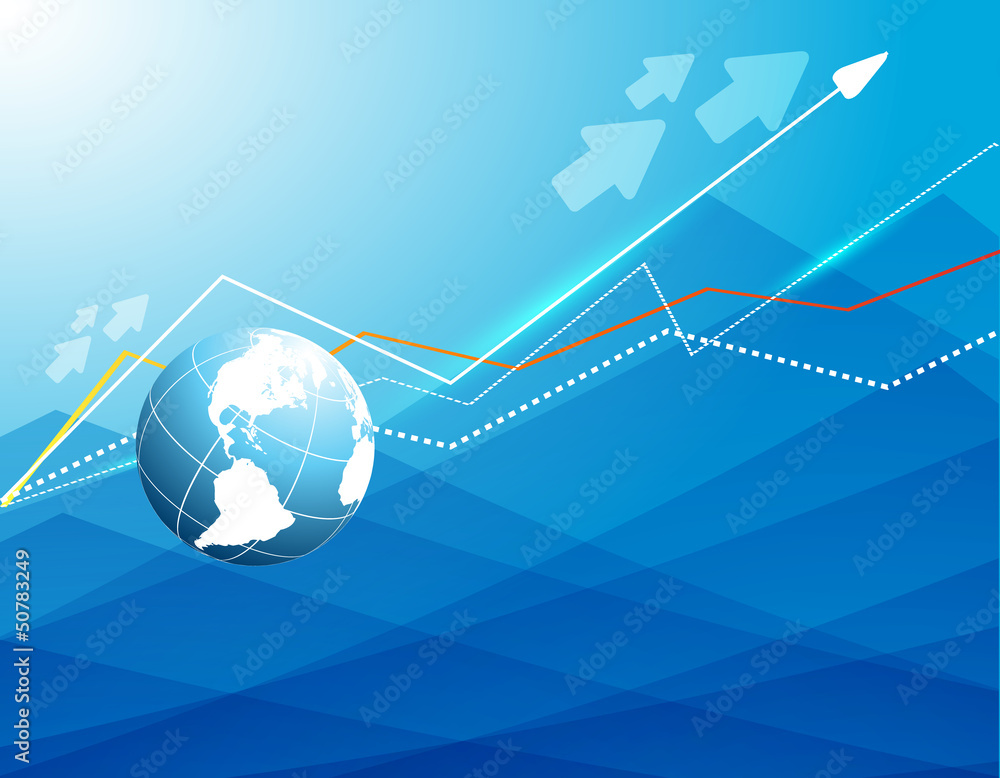 Poster vector background with globe