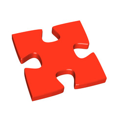 Obraz premium 3D Puzzleteil rot