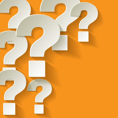 die Fragezeichen Papier Gelb Ecke