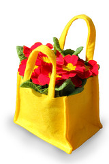 Einkaufstasche mit Blumen - Shopping Spaß
