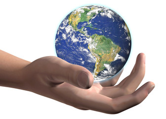 WORLD IN HUMAN HAND - 3D