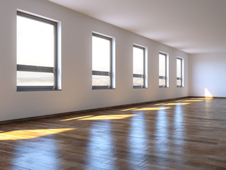 Empty Big Living Room Interior