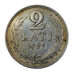 Vintage Latvian coin