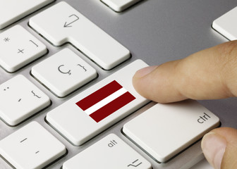 Flag of Latvia Keyboard key Finger