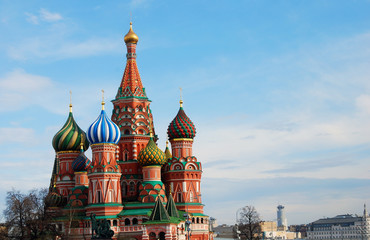 Fototapeta na wymiar St Basil Katedra, Red Square, Moscow, Russia.