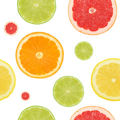 Fototapeta premium Seamless citrus background
