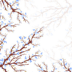 vector cherry flowers