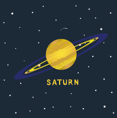 Naklejka premium SATURN space view