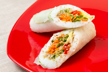 fresh sushi traditional japanese food