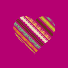 Romantic card Ornamental heart