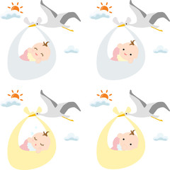 コウノトリと赤ちゃん　