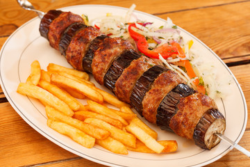 kebab on skewers