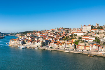 Naklejka na ściany i meble Overview of Old Town of Porto, Portugal