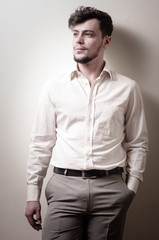 stylish modern guy with white shirt