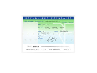carte identité specimen martin