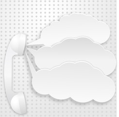 Abstract background with a retro phone handset