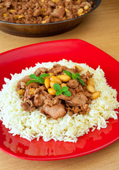 migdały ryż mięso mięta wieprzowina © JoannaTkaczuk