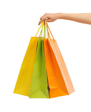 picture of multi colored shopping bags