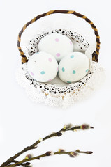 Jajka w koszyku - Wielkanoc. © FDNphotography