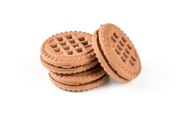 Chocolate cookies round shape